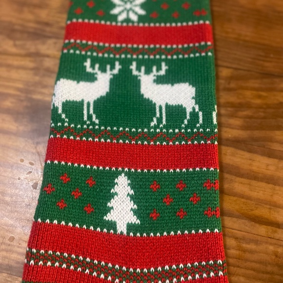 Vintage Reindeer Festive Christmas Sweater Stocking Size Large - Picture 2 of 5